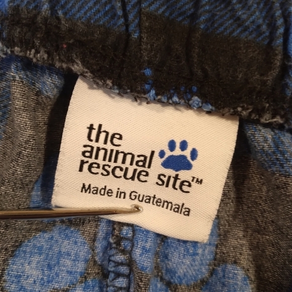 Royal blue plaid paw print lounge pants 2X - Picture 8 of 9